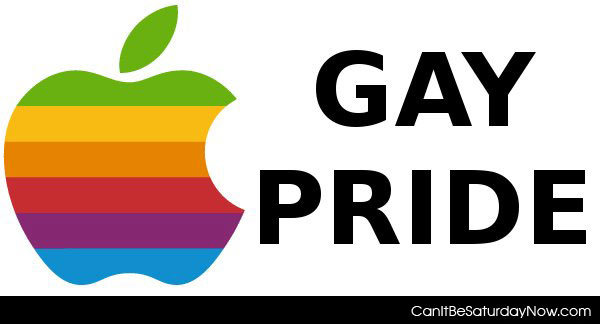 apple gay pride logo