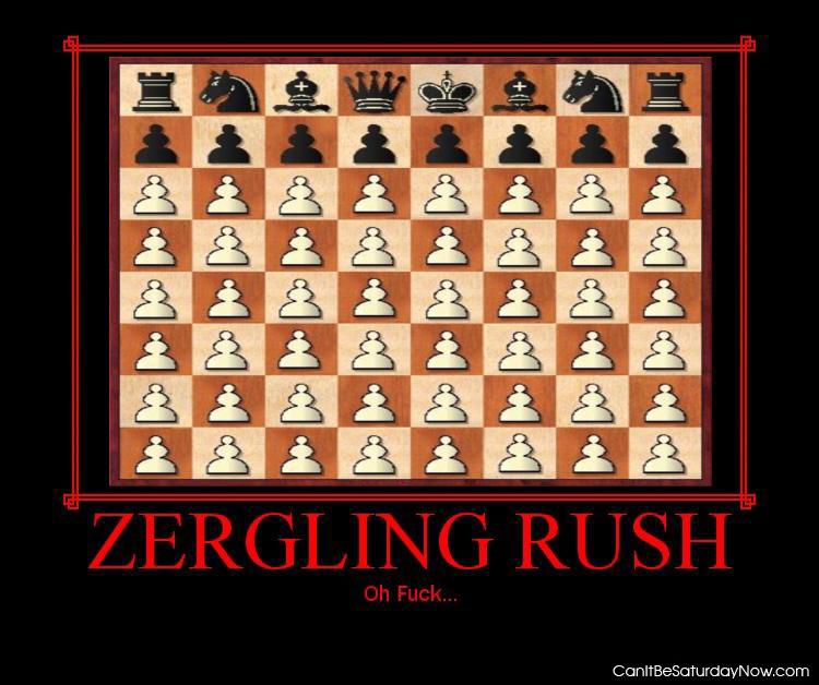 Zerg chess - zergling rush in chess is a bit different