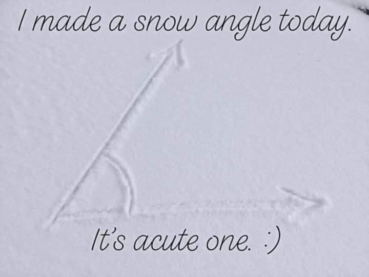 acute snow - it's cute