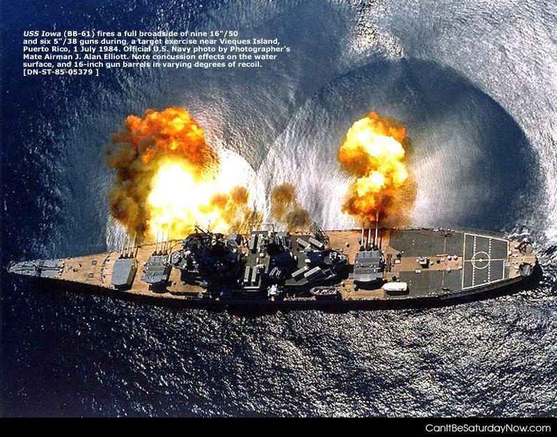 Big boom - USS Iowa goes bang