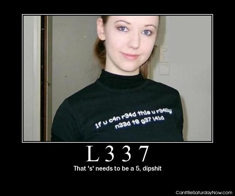 L337 - Can you read it?