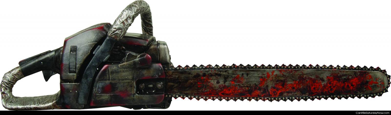 Bloody chainsaw - bloody chainsaw looks good with duct tape