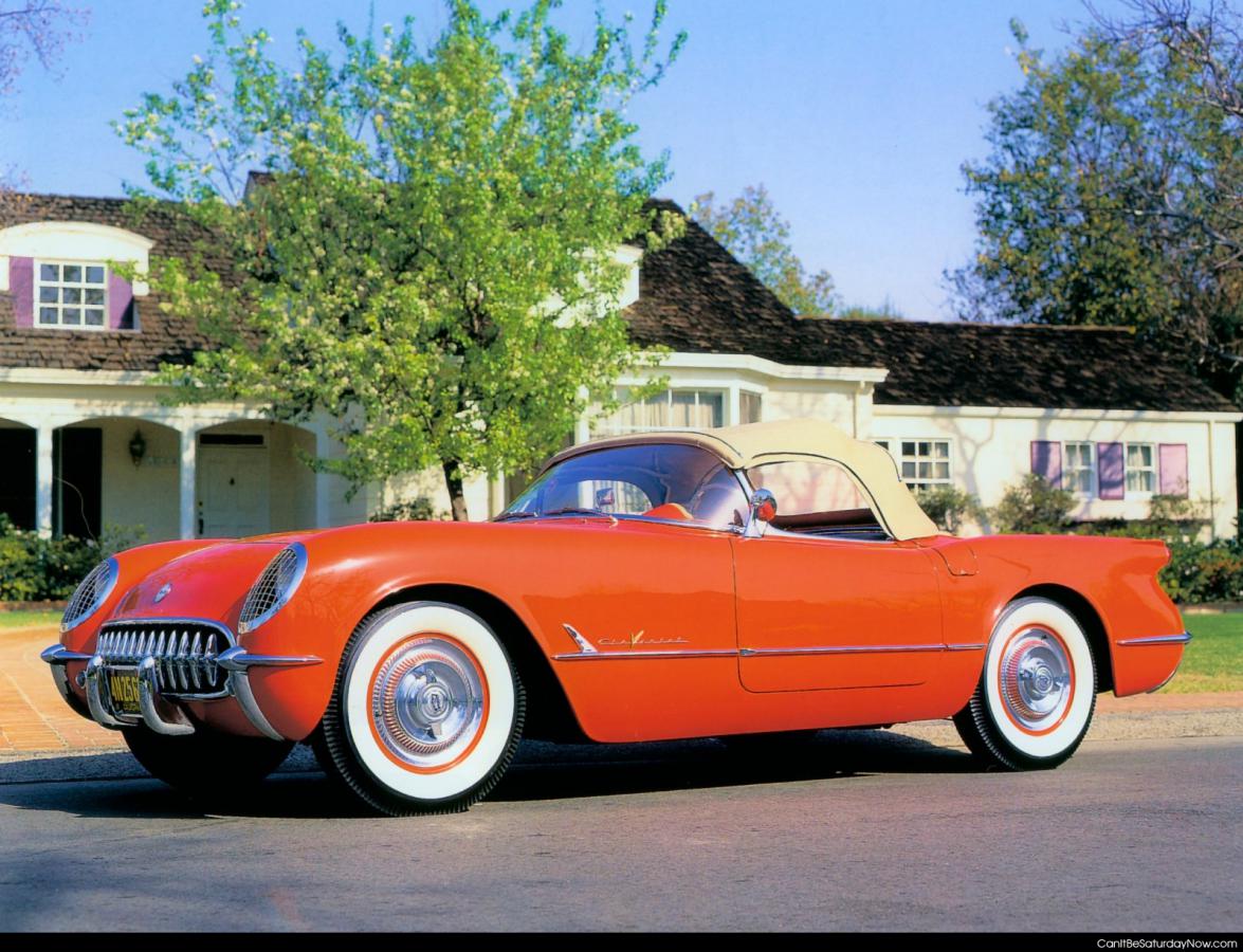 1950s Corvette - 1950s red Convertible Corvette