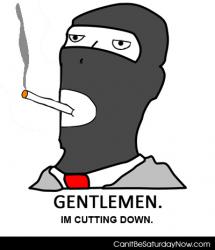 Gentlemen cutting down