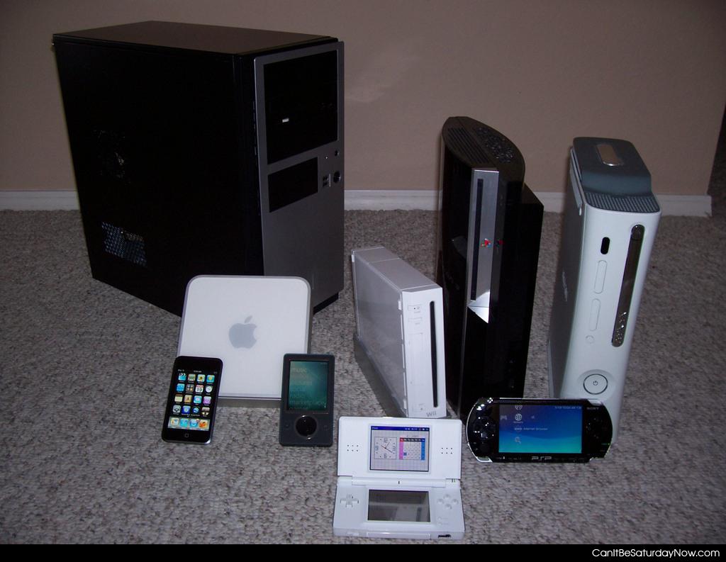 Game systems - this person has a few of them
