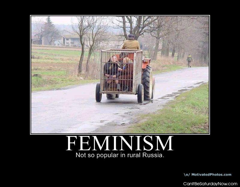 Russia Feminism - it's not so popular there.