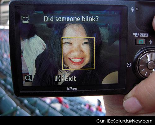 Blink cam - did she blink?