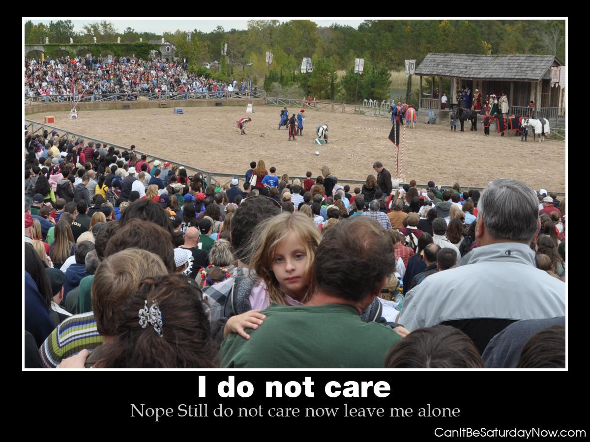 Do not care - This girl does not care