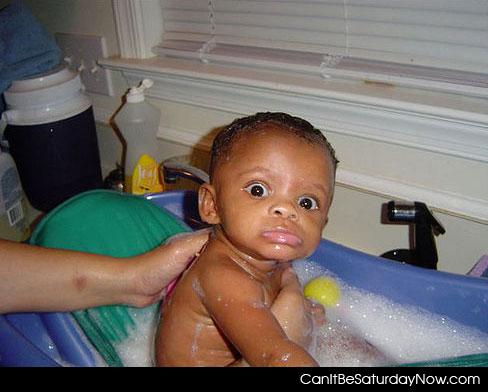 Baby wash - why you washing me in the kitchen?