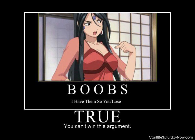 True boobs - boobs win every argument