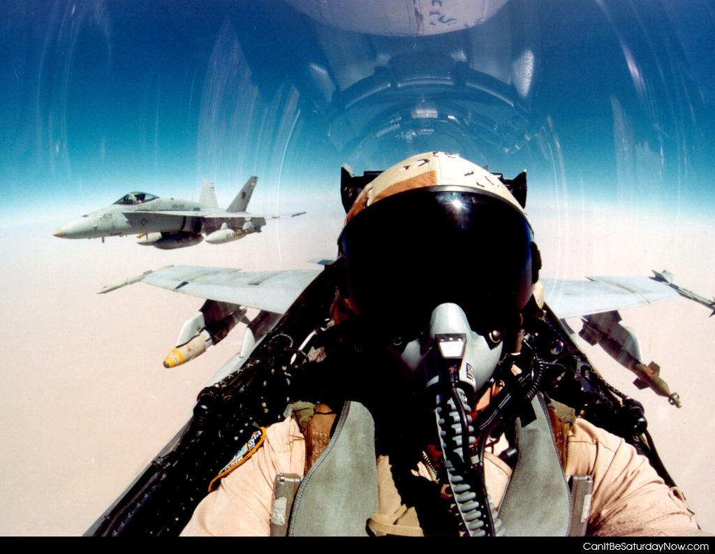 Pilot face - in a jet you cant see your killers face