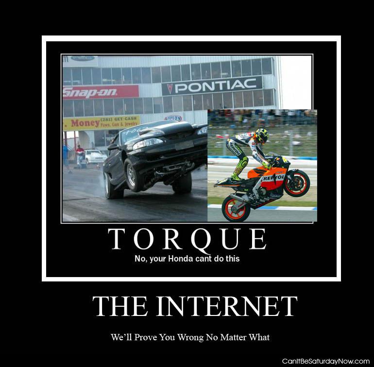 Honda torque - internet is there to prove anyone wrong