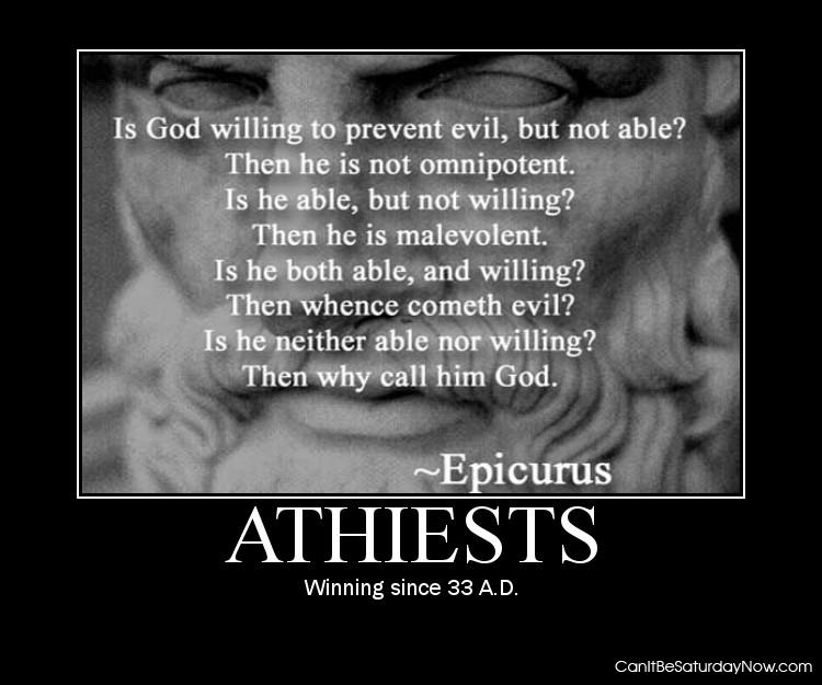 Athiests - they win