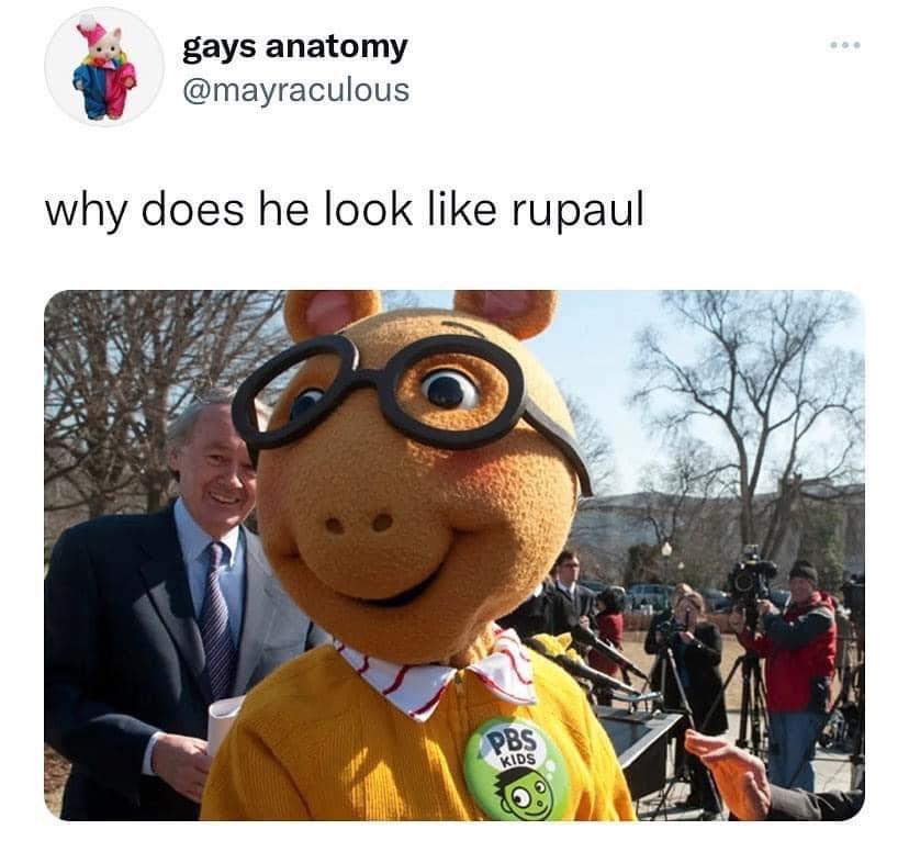 Arthur Rupaul - he looks like both