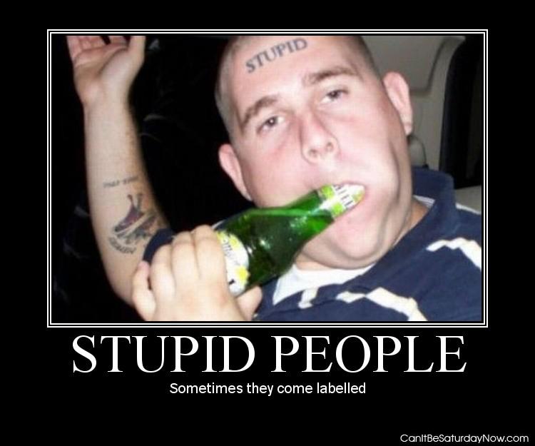 Labeled stupid - this person is labeled stupid