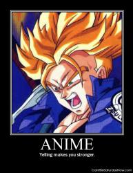 Yelling in anime