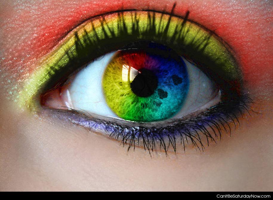 Rainbow eye - someone is good in photoshop