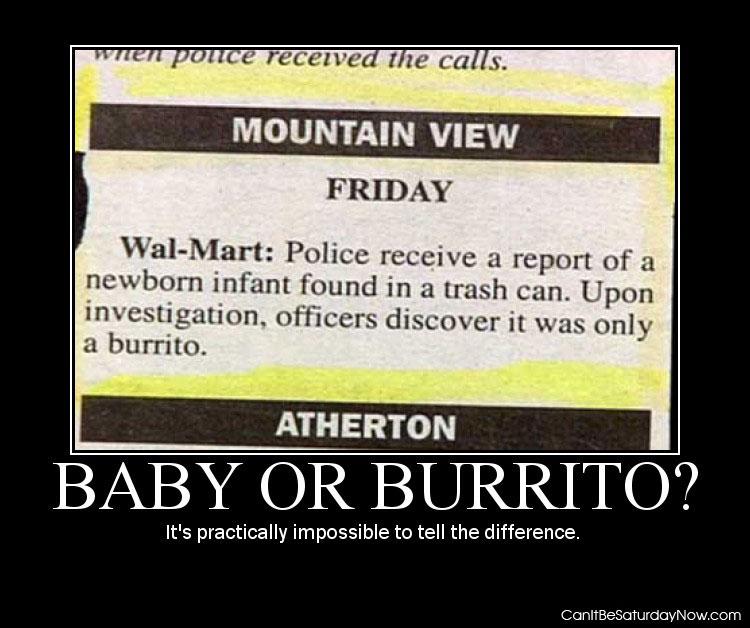 Baby burrito - how can you not tell