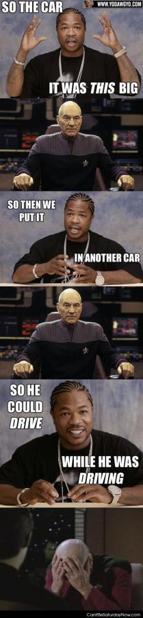 Drive while you drive - captain picard is not pleased