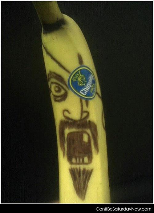 Angry banana - one very angry looking banana