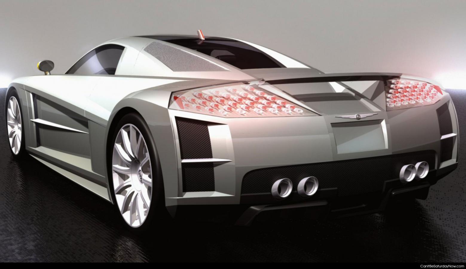 Cgi car butt - cgi rendering of a concept cars rear end