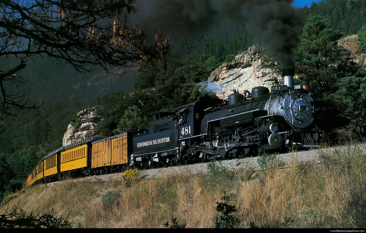 Steam train - old coal and steam train