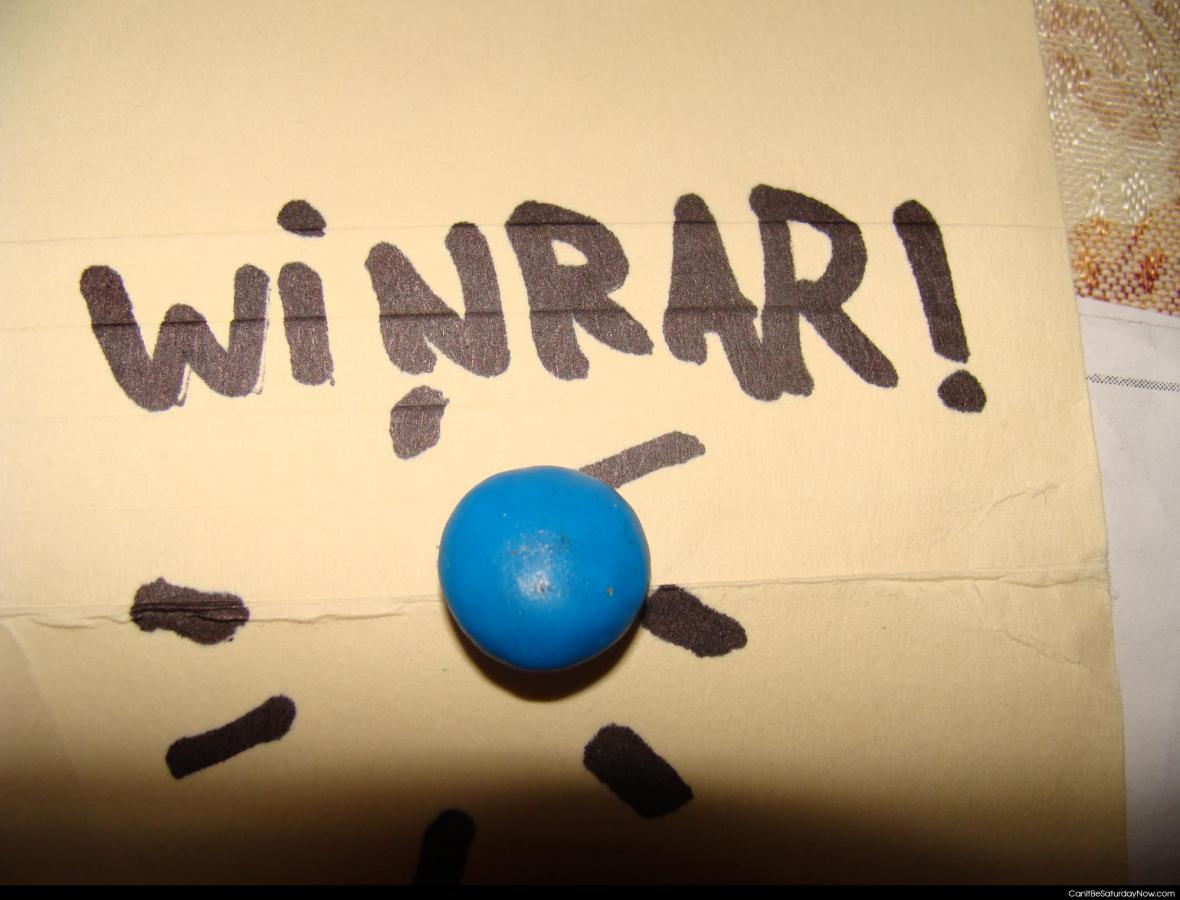 You winrar - you are a winrar