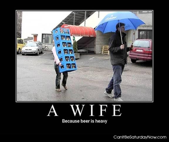 Beer holder - Wives are good for many things
