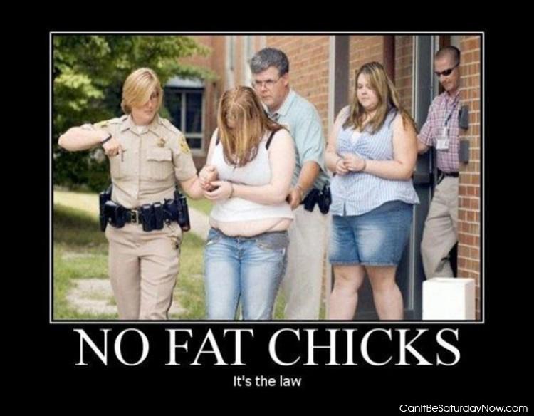 Fat law - not fat chicks allowed
