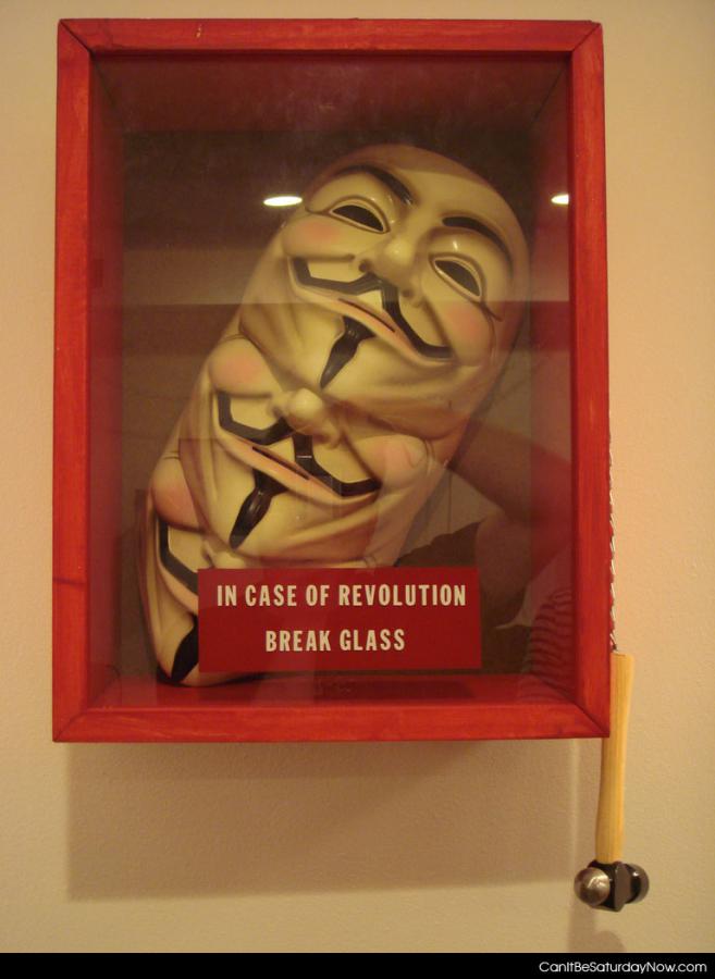 Revolution glass - In case of revolution brake glass