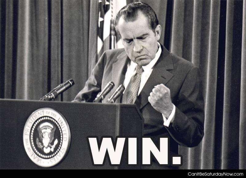 Nixon win - Nixon has a win moment