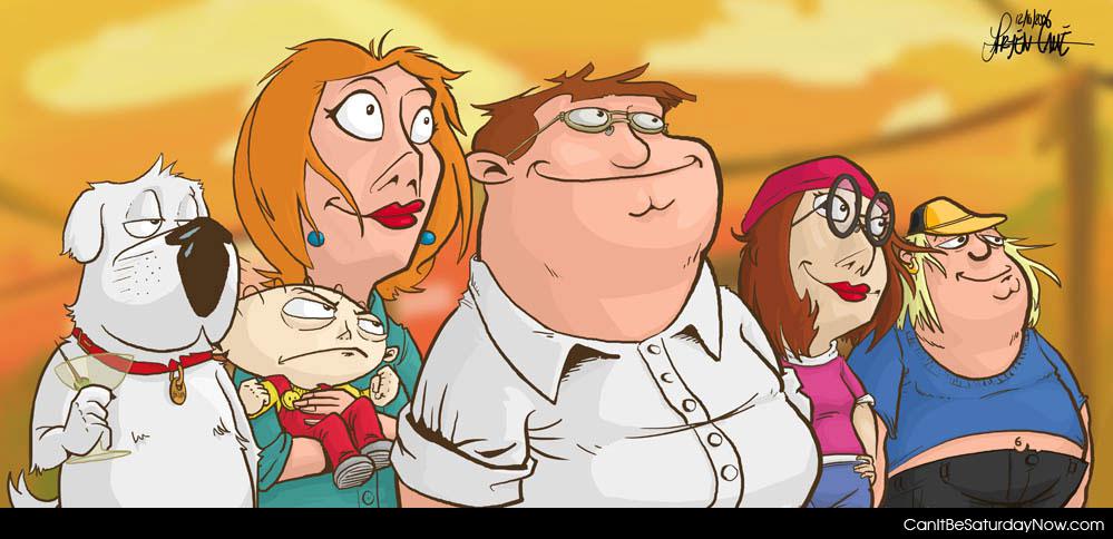 Family guy re done - re styled family guy cast