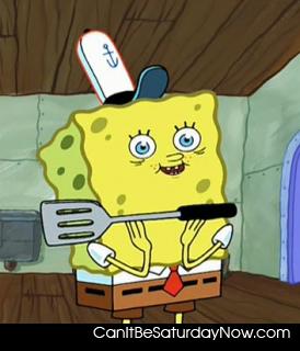 loves spatula - Spongebob loves his spatula