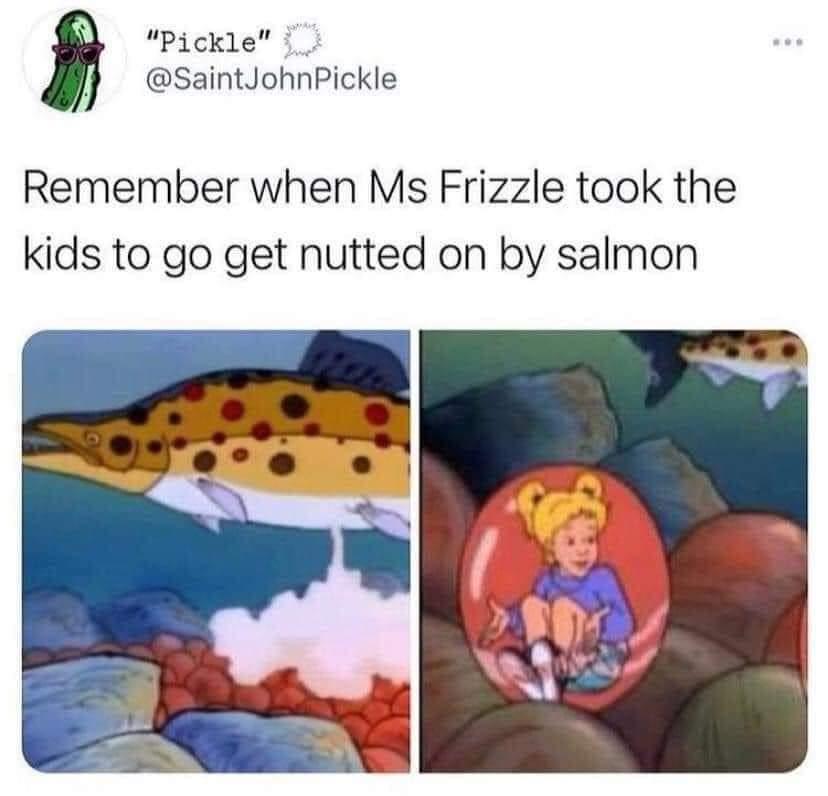 nut on them - get nutted on by salmon