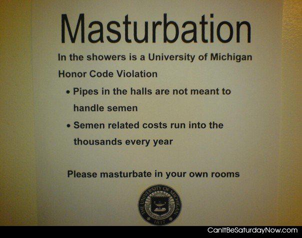 No Masturbation - Stop doing it in the shower