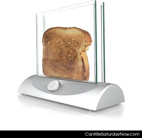 Glass toaster - this toaster is made of glass