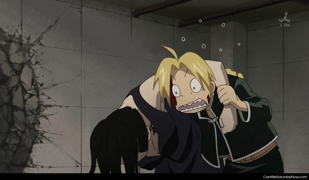 FMA scare - Edward Elric scared when his master pukes blood