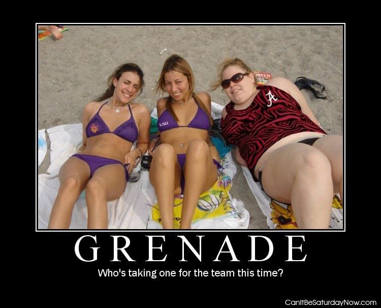 Take grenade - who's taking one for the team?