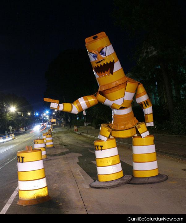 Cone monster - watch out for the cone monster