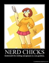 Cartoon nerd chicks