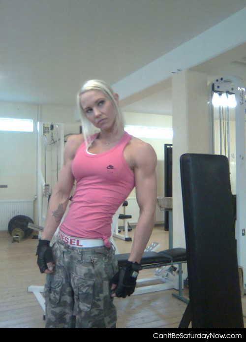 Muscle girl - Do you even want to take her home with you?