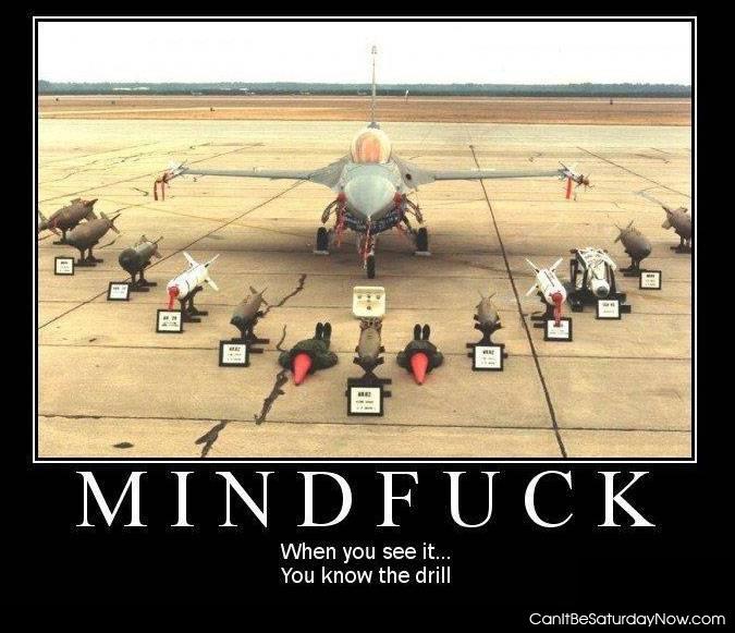 Mind job bombs - check out all those bombs