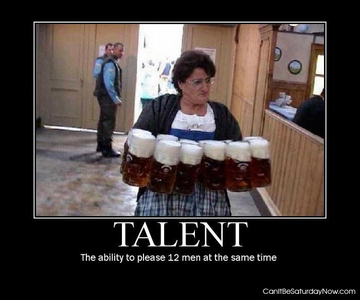 Beer talent - this lady has talent