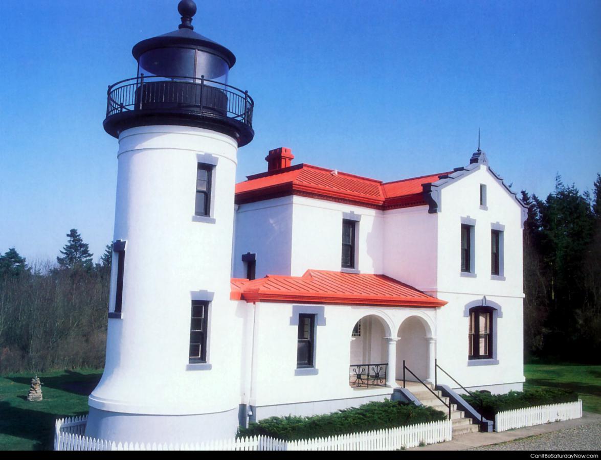 Lighthouse 2 - a white lighthouse