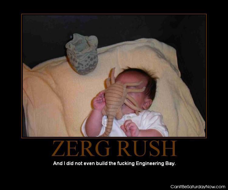 Zerg rush 2 - did not even build an engineering bay