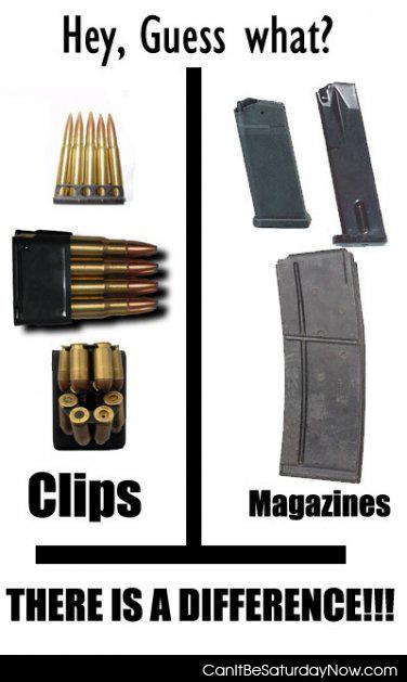 Clips and Magzines - There is a difference