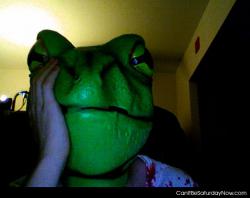 Frog face palm
