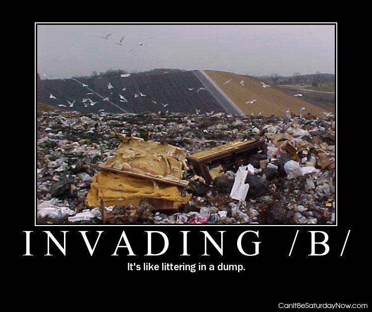 Littering in a dump - you cant trash up trash