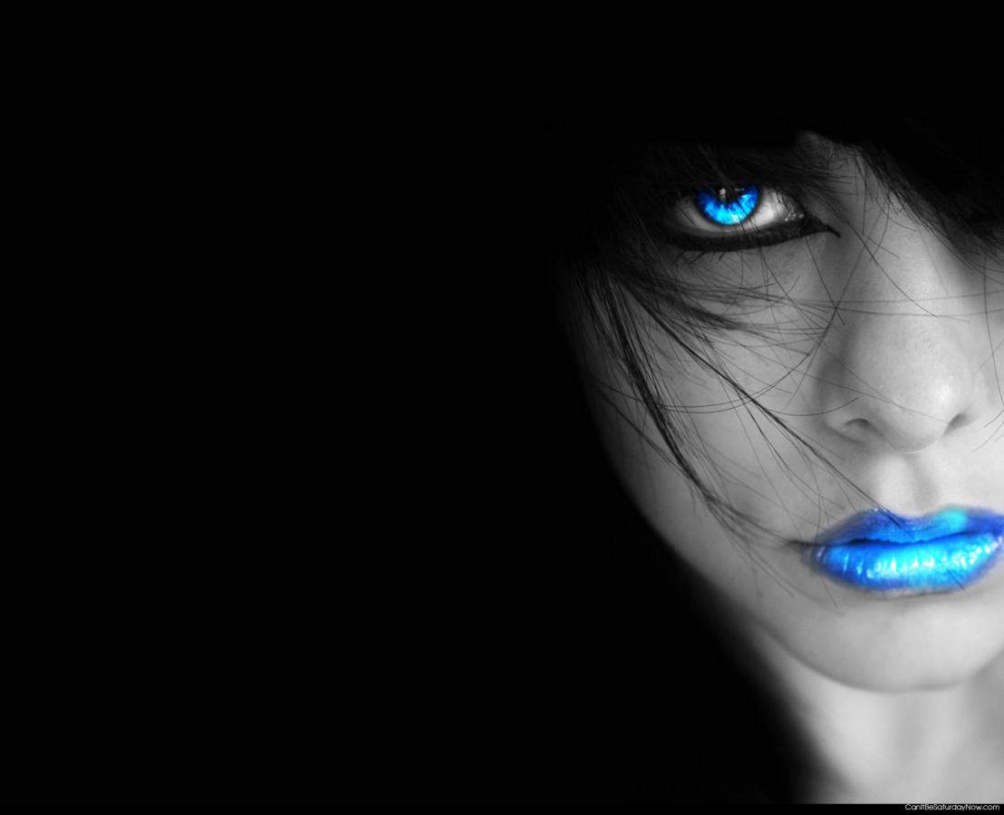 Blue eyes - Blue Eyes and blue lips