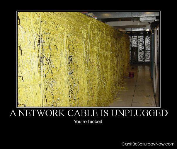 Network cable - its a good idea to keep them organized.